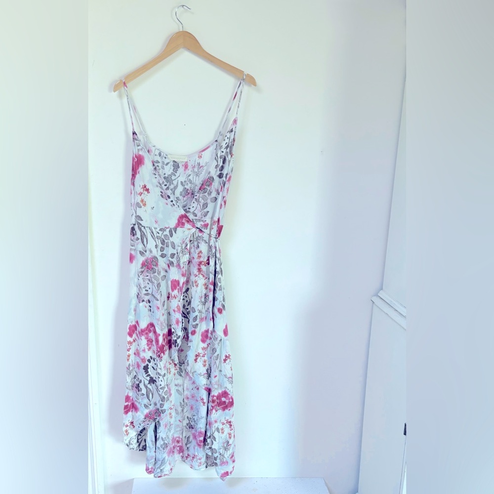 LOVESTITCH Rayon Floral Spaghetti Strap Dress